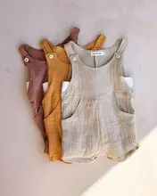 Toddler Kids Baby Summer Clothes Girls Boys Sleeveless Romper Brace Pants Overalls Jumpsuit Outfits for 0-3T Kids