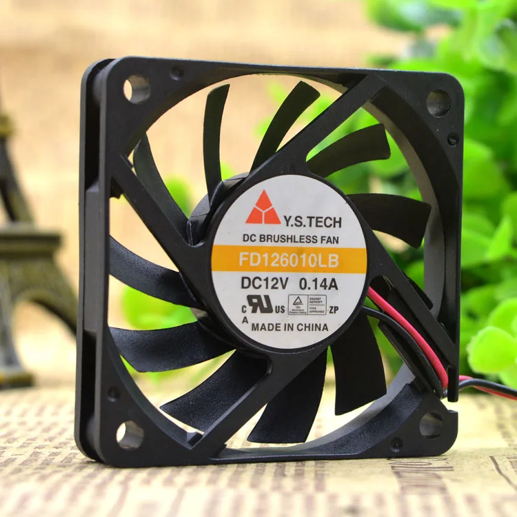 FD126010LB 12V 6010 6 см 3 провода защиты электродвигателя Вентилятор охлаждения