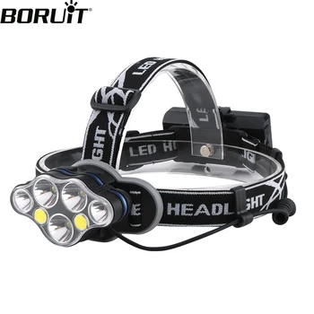 

BORUiT KC07 T6 XPE COB LED Headlamp 3000LM 8-Mode Headlight USB Rechargeable 18650 Waterproof Head Torch for Hunting Camping