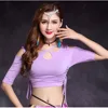 Adult Sexy Mesh Belly Dance Tops Shirt Costumes for Women Bellydance Indian Dancing Clothes Dancer Wear ► Photo 3/6