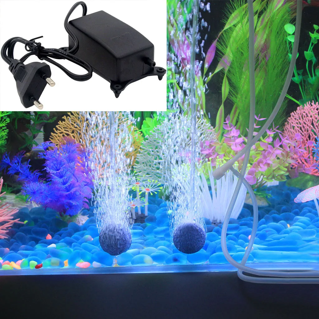 Aquarium Air Pump Silent Oxygen Water Pump Aerator for Fish Tank Ponds 72L/H, Aquarium Fish Supplies