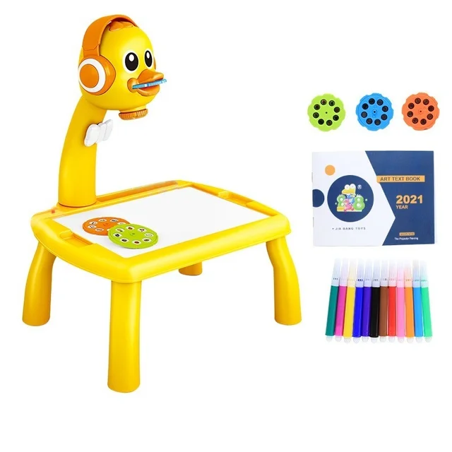 Mini Led Projector Art Drawing Table Light Toy for Children Kids Painting Board Small Desk Educational Learning Paint Tool Craft 3