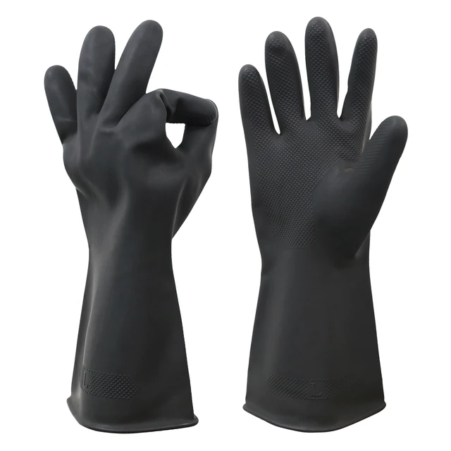 Gants de sécurité en caoutchouc pour le travail, accessoires de cuisine,  protection, degré chimique, acide, huile - AliExpress