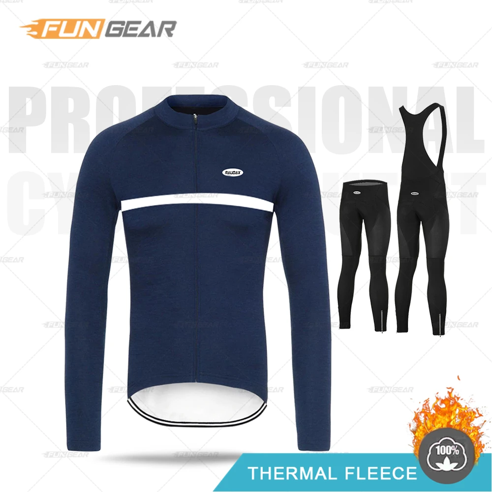 

2020 Men Winter MTB Long Sleeve cycling Clothing Road Bike Jersey Set Fleece Jacket Windproof Uniform Warm Clothes Ropa Ciclismo