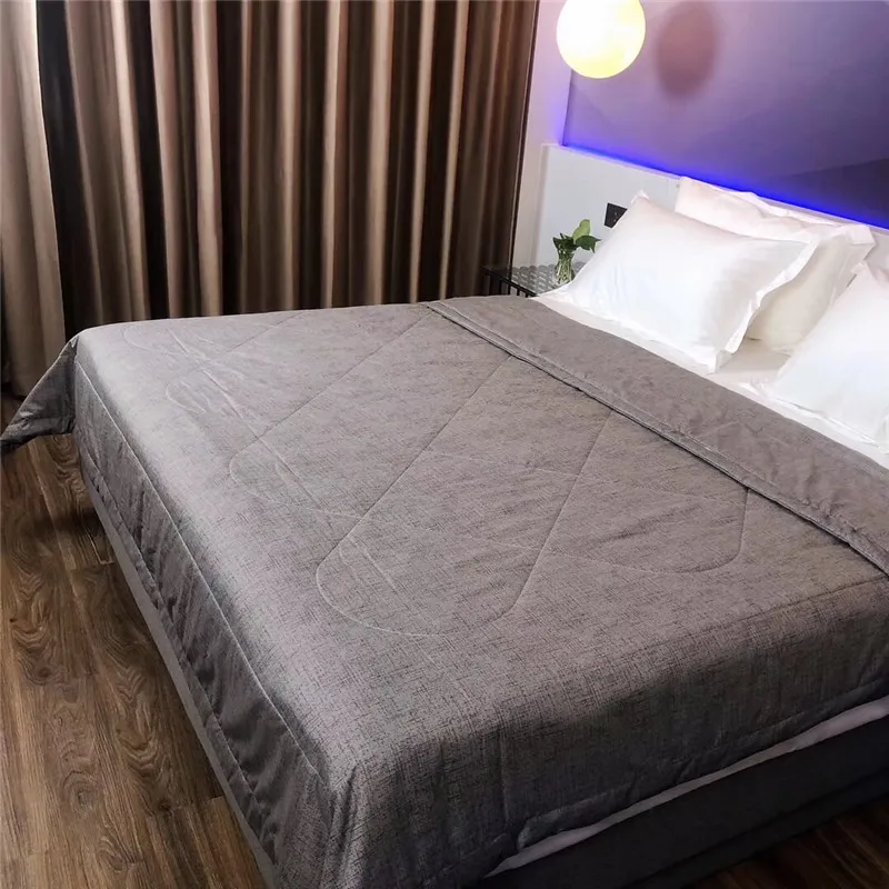 Летнее одеяло для двуспальной односпальной кровати пододеяльник 200*230 одеяло стеганые одеяла, покрывало Стёганое одеяло домашний текстиль - Цвет: gray