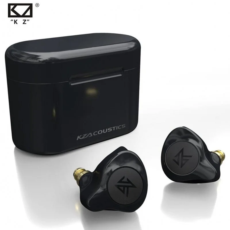 Плотным верхним ворсом KZ S2 True Беспроводной наушники-вкладыши TWS Bluetooth V5.0 наушники