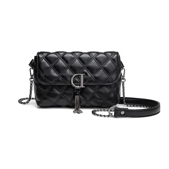 

2020 New Joker Ladies Bag Sheepskin Fabric Comfortable Feel Women Tassel Chain Bag Simple Fashion Female Messenger Bag