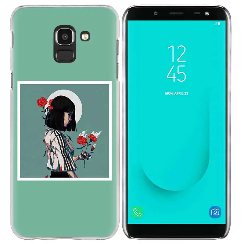 10 Грустно аниме девочка заблокированном экране чехол для samsung Galaxy A50 A80 A70 A60 A40 A30 A20 A20e A10 A9 A7 A6 плюс Note 8 9 10 Pro - Цвет: 10