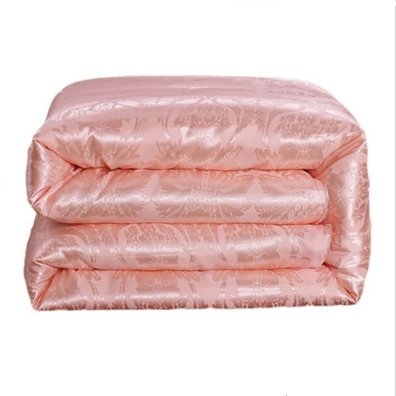 Summer Winter Silk Quilt Chinese Silk Comforter Purple Gray Green