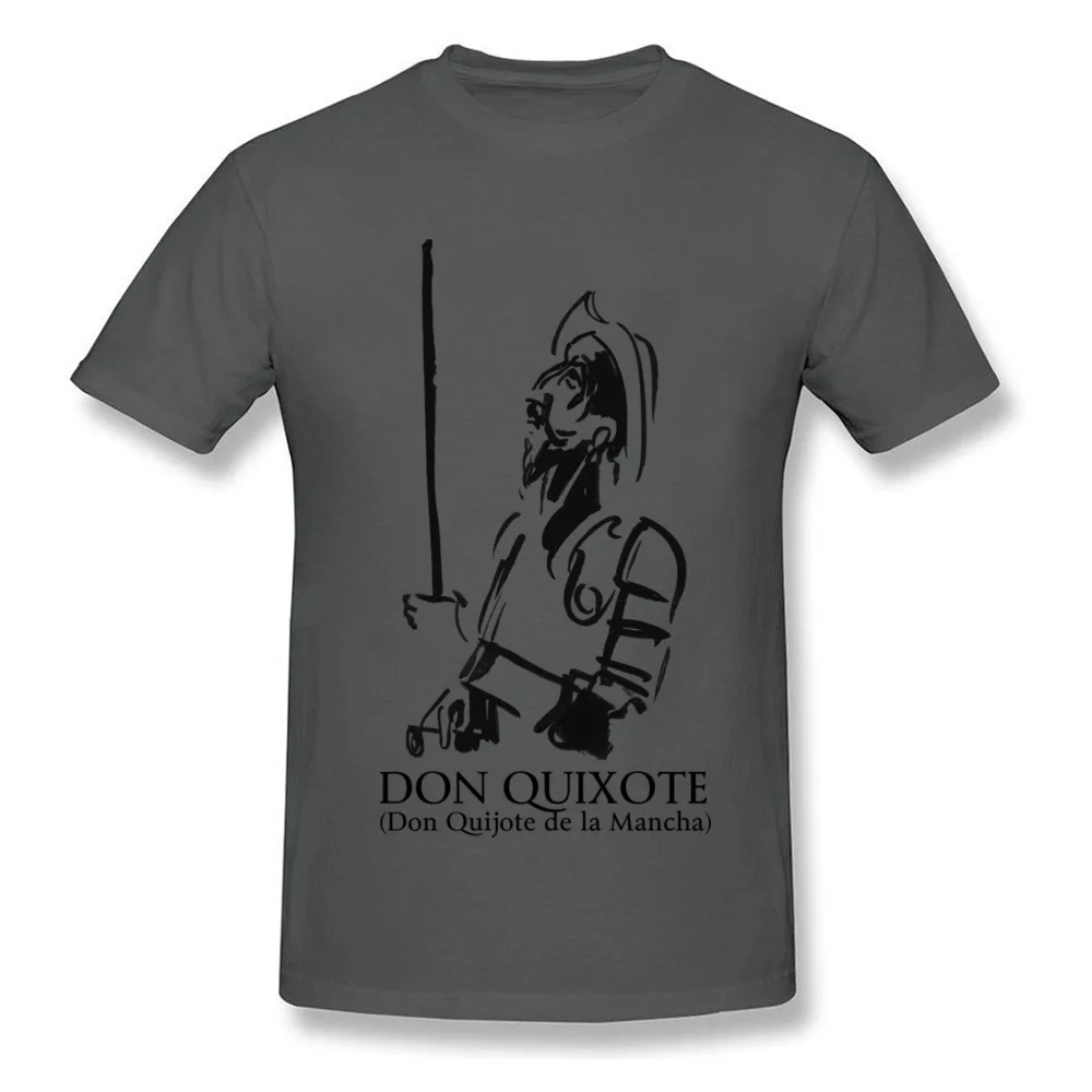 Don Quixote Men T-shirts Fitted Custom Tops Shirts All Cotton O-Neck Short Sleeve Family Tee-Shirt Mother Day Top Quality Don Quixote carbon