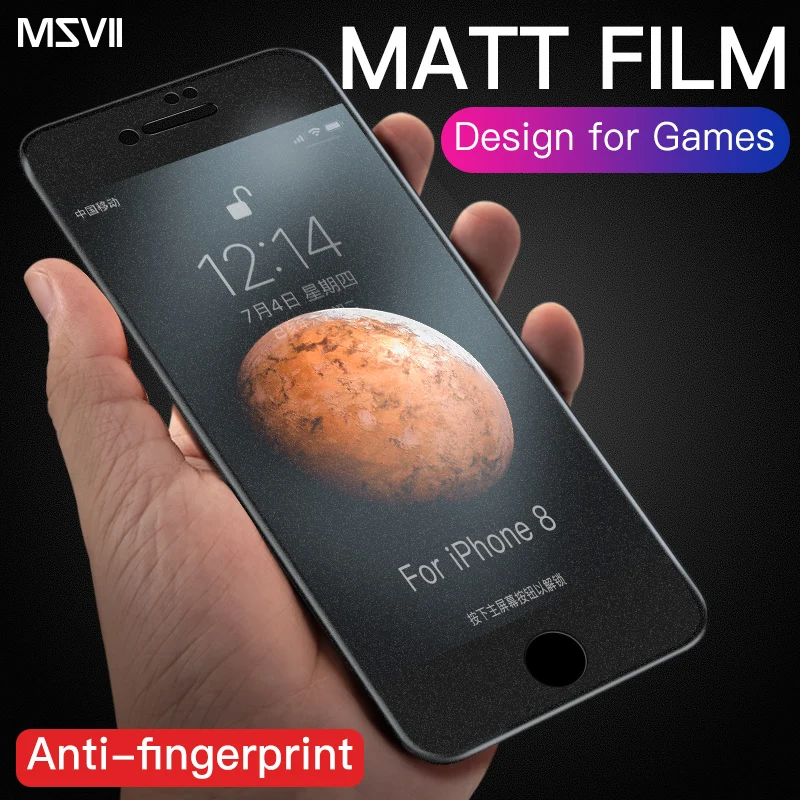 

MSVII protective glass on the for iphone 7 screen protector matte glass on the for iphone 8 plus for 7 plus