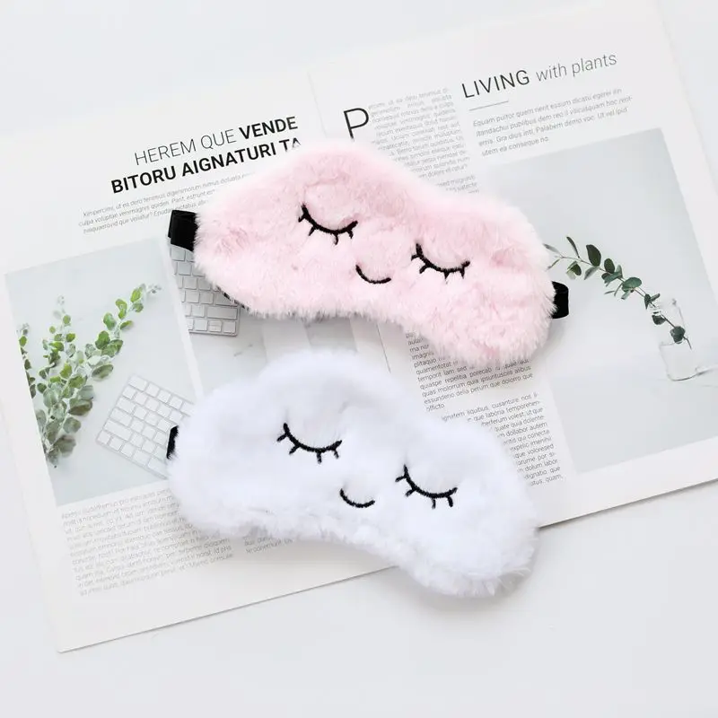 

Cute Cartoon GIRL'S Heart Cloud Eye Patch Plush Nap Shade Protection Eye Patch
