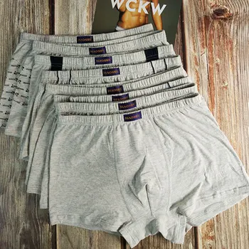 

6pcs/lot Men Underwear Cotton Comfortable Student Boxers Solid Color New Summer Breathable Mid Waist Pants