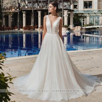 

2020 New High-end Elegant Evening Dress Luxury White V-neck Backless High Waist Applique Beading Banquet Little Too Dress