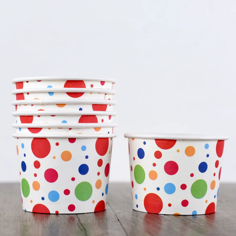 only cup3 50 шт. мультфильм одноразовый лед бумажное мороженное чашки креативные вечерние сувениры йогурт торт десертная чашка небольшой на вынос упаковка чашки - Цвет: only cup3