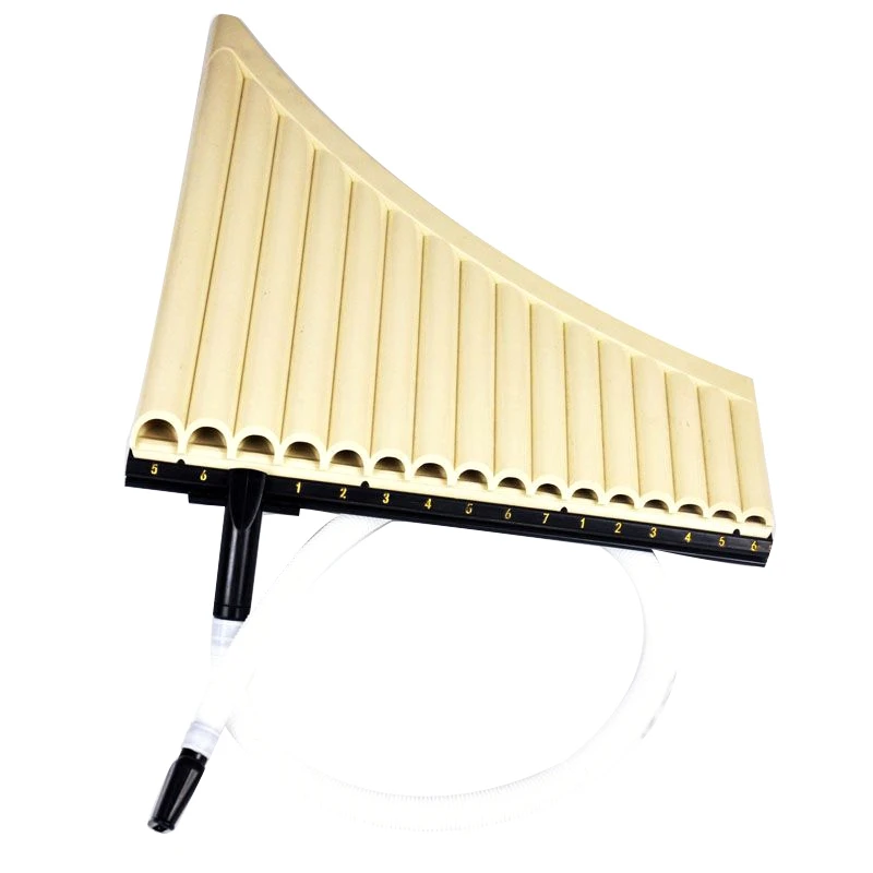 

16 Tube Eco-Friendly Resin Flute for Woodwind Musical Instruments Lovers Beginner Ivory Yellow