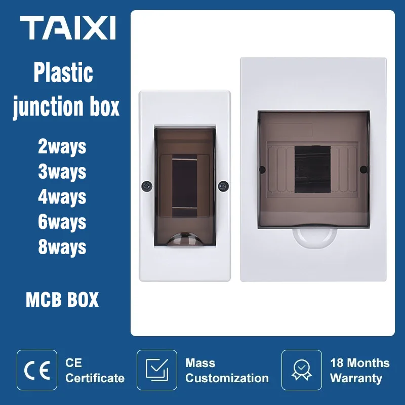 صندوق توزيع كهربي 2/4/6/8 طرق قطاع دارة صندوق MCB مفتاح كهربائي تقاطع صندوق الأسلاك جزءا لا يتجزأ من التثبيت