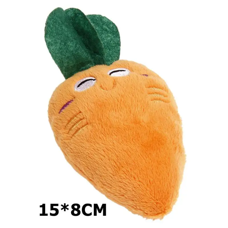 Carrot Плюшевые кости игрушки для собак износостойкие бургер мороженое фрукты овощи писк форма игрушки для собак Щенок Жевательная дрессировка игрушка для домашних животных подарок - Цвет: Carrot