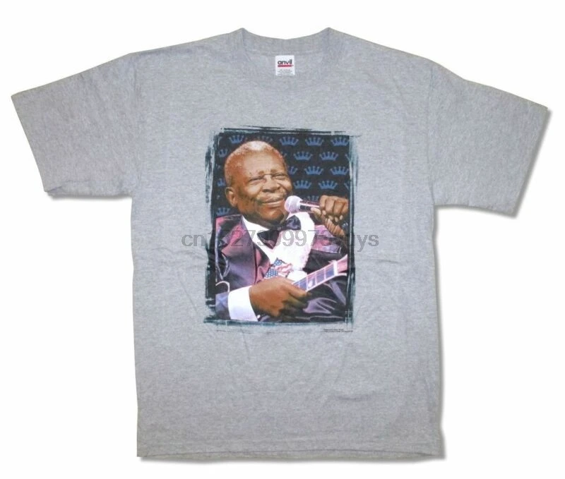 

B.B. King 80th Birthday 2005 Tour Mens Heather Grey T Shirt New BB King