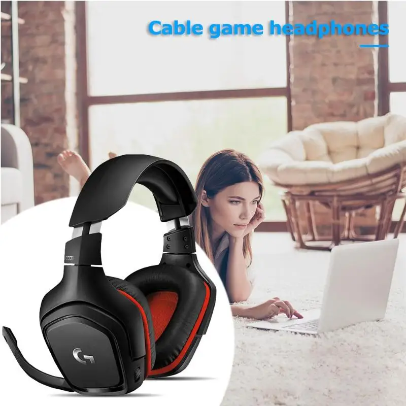 Проводная игровая гарнитура logitech G331 3,5 мм, стерео накладные наушники с микрофоном, вращаются на 90 градусов, удобные наушники для музыки, Новинка