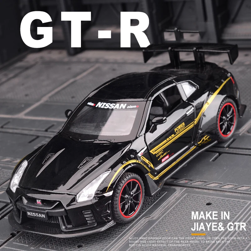 Бесплатная доставка Новинка 1:32 модель автомобиля NISSAN GT-R из сплава Литые и
