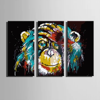 

3 Piece orangutan diy diamond painting Cross Stitch 5d full square/round abstract monkey diamond embroidery home decor
