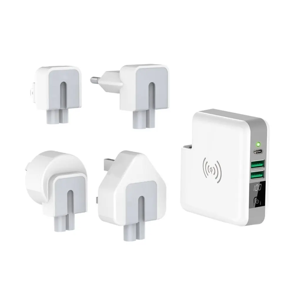 6700 mAh банк питания и беспроводное зарядное устройство для Qi телефона iPhone 8/8 Plus / X