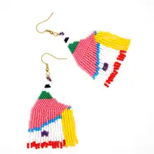 Go2boho серьги для женщин MIYUKI бахромой серьги красочные Boho Pendientes Mujer ручной работы бисер для плетения летние модные украшения