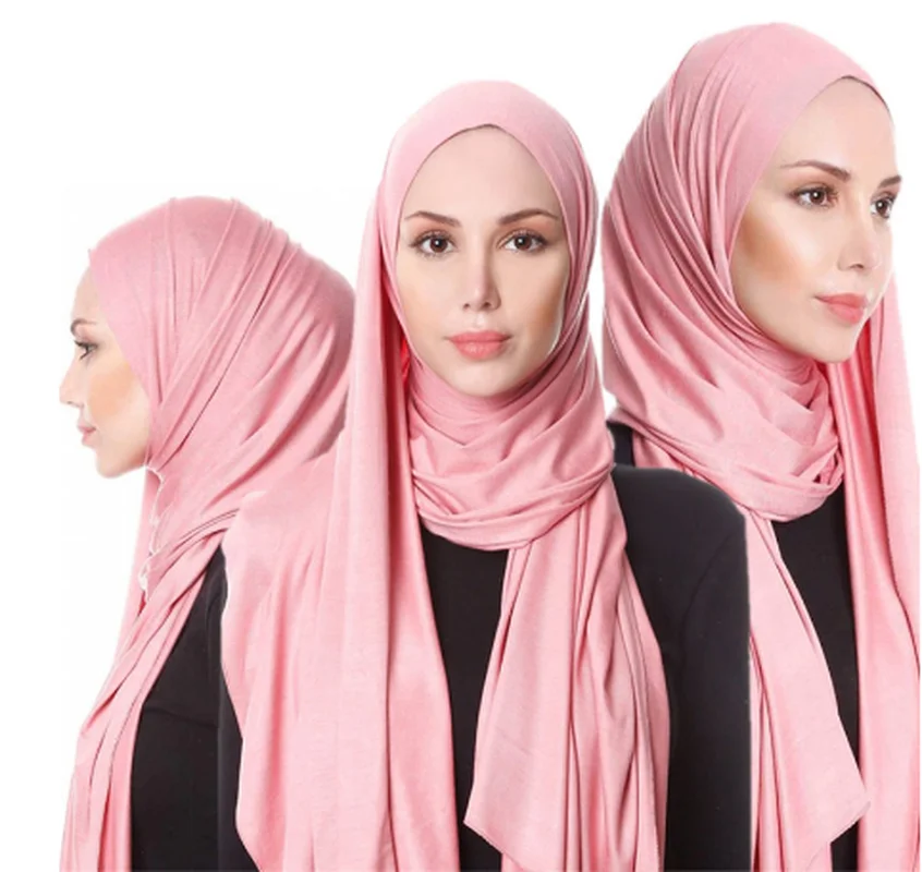 

85*185cm muslim jersey hijab scarf for women femme musulman hijabs Islamic shawls soild color Modal headscarf for women