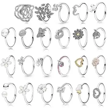 

PDB JZ 13 High Quality 925 Sterling Silver DIY Ring with Original Logo Woman Jewelry Gift Wedding Party Jewelry Wholesale