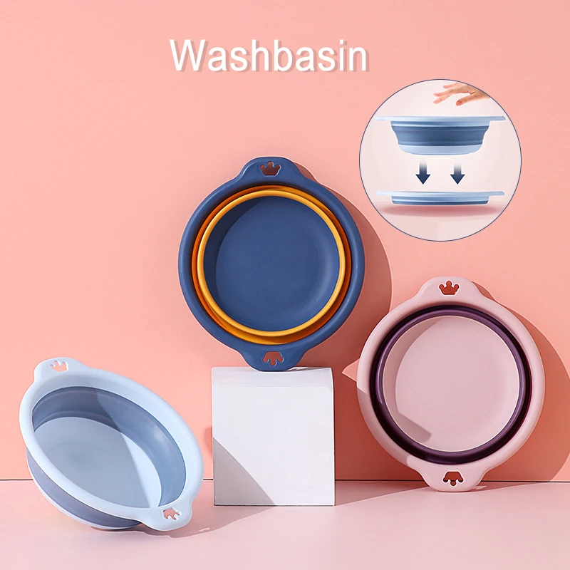 Collapsible Wash Basin Tub Multipurpose Portable Dishpan Round Washing