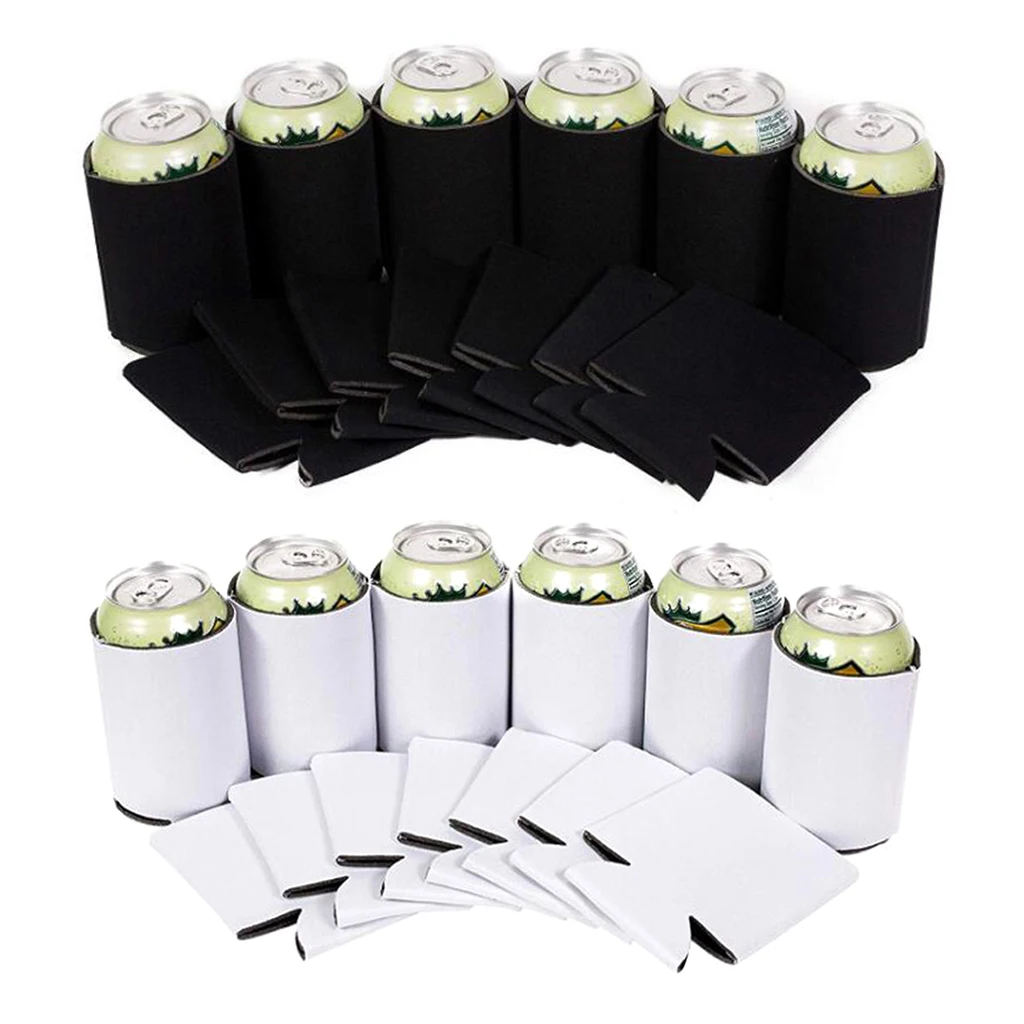 10Pcs Neoprene Can Sleeves, Beer Insulator Coolers for Standard Cans (12oz)