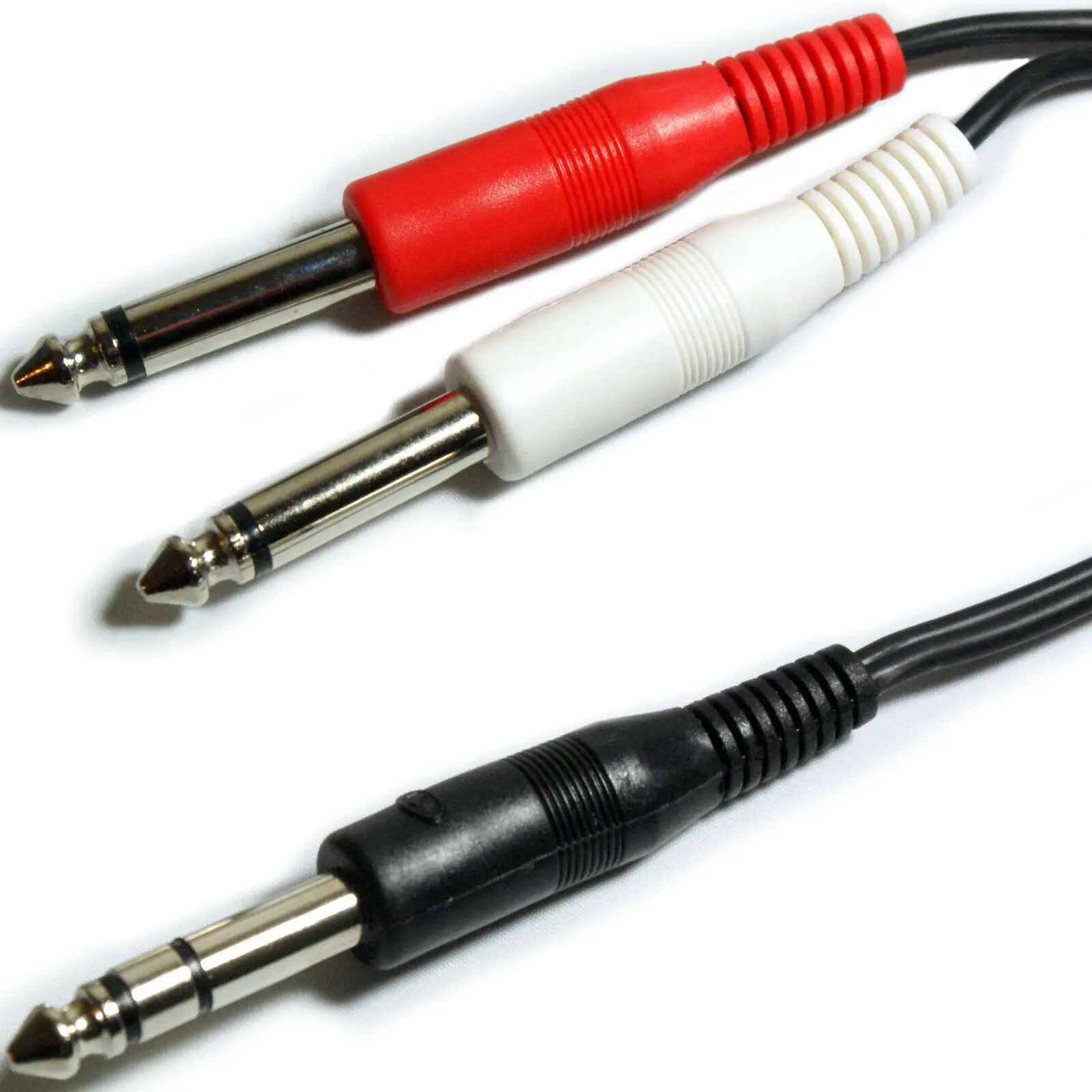 Стерео аудио адаптер от 6 35 мм до 2x6 1/4 &quotTRS Dual 1/4&quot TS Male Mono Insert кабель | Электроника