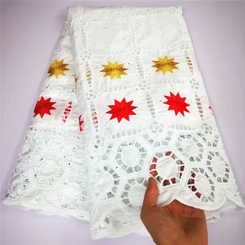 

African bazin riche fabric with stones Latest fashion embroidery bazin lace fabric with net lace 5yards for wedding d66-406