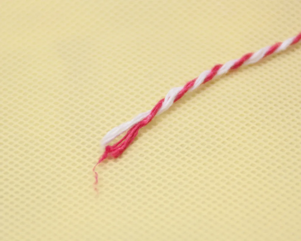 100 м/рулон хлопковый шнур Бейкер веревочная пряжа DIY 2-слойные пекари розовые струны хлопковые шнуры веревка для домашнего декора Рождественский подарок упаковка ремесло