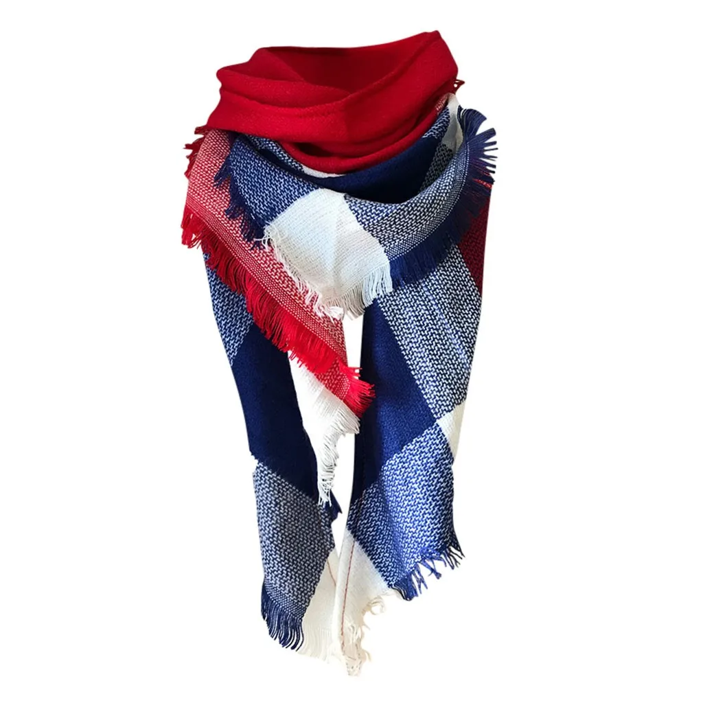 Женская Корейская Новая мода длинный шарф шаль женский осенний и зимний двусторонний дикий теплый толстый шарф с бахромой - Color: 16