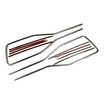 

10Pcs Car Front Fog Lamps Covers Stickers for A6 C7 Grille Slats Trim Fog Lights Decoration Strips Exterior Auto