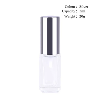 Мульти-Размер Путешествия Мини Стеклянная бутылка с распылителем насос многоразового использования пустой флакон для духов с распылителем - Цвет: 3ml Silver