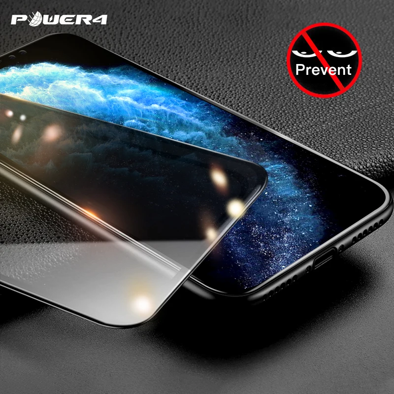 Power4 анти шпионская защита экрана телефона для iPhone 11 Pro Max XS MAX XR 8 7 закаленное