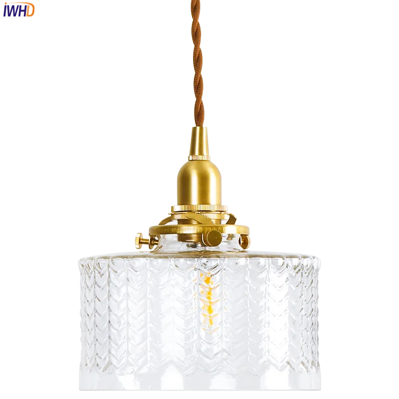 

Modern LED Pendant Lights Clear Glass Lampshade Pendant Lamp Gold Nordic Hanglamp Bedroom Luminaire Suspension Lampara Colgante