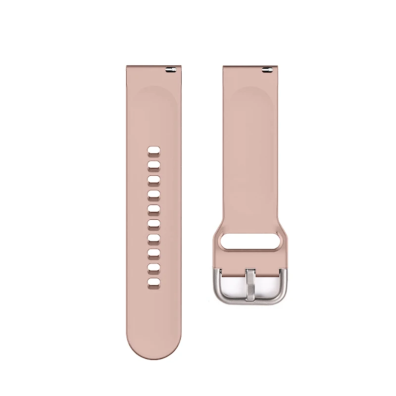 20 мм ремешок для часов с принтом для samsung Galaxy Watch Active 2 ТПУ резиновый сменный Браслет для Galaxy Watch Active - Цвет ремешка: Розовый