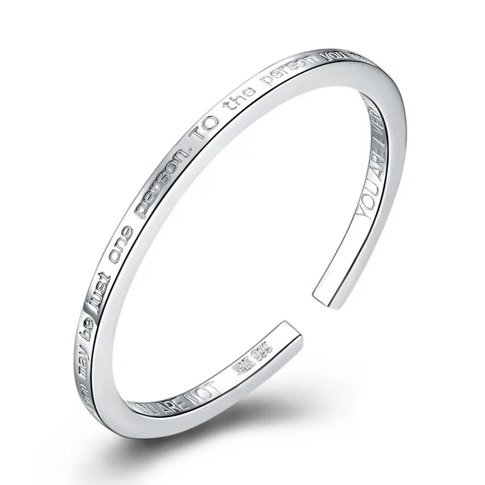 

NB33 Classical Simple Round 925 Sterling Silver Bracelet Engagement Wedding Jewelry Female
