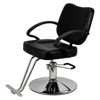 

Woman Barber Chair Hairdressing Chair Black ship from US drop shipping