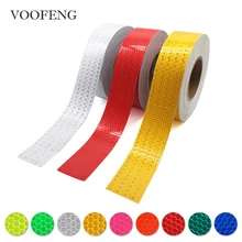 VOOFENG-cinta reflectante para coche, pegatina multicolor de alta visibilidad, cinta adhesiva de advertencia para bicicleta, 5cm x 50m