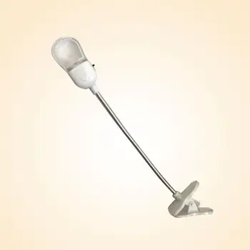 

Double LED Night Lights With Clip Desk Lamp Adjustable Clamp Portable White