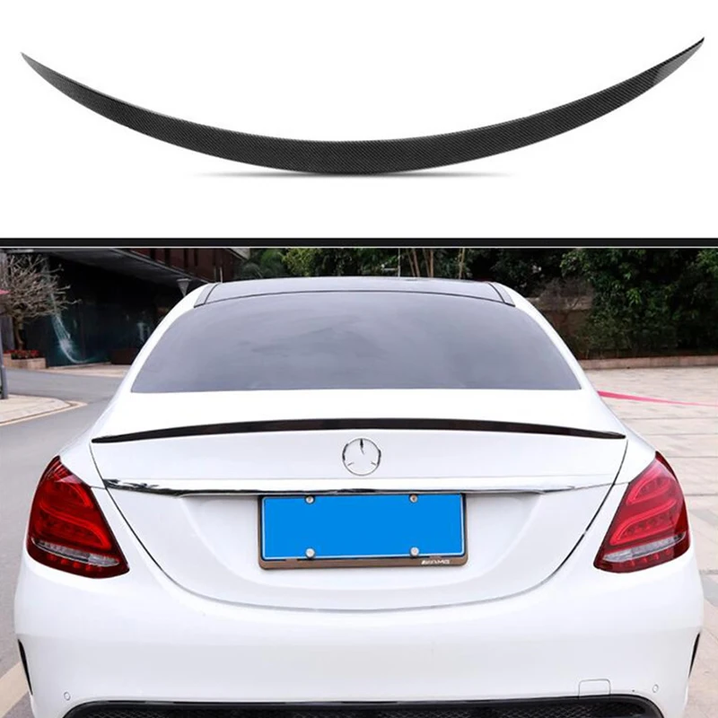 

CEYUSOT FOR Real Carbon Spoiler Accessories Benz C-class W205 C180C200C300C260 Sedan Car Trunk Wing Tail Spoiler 2015+ C63 Style