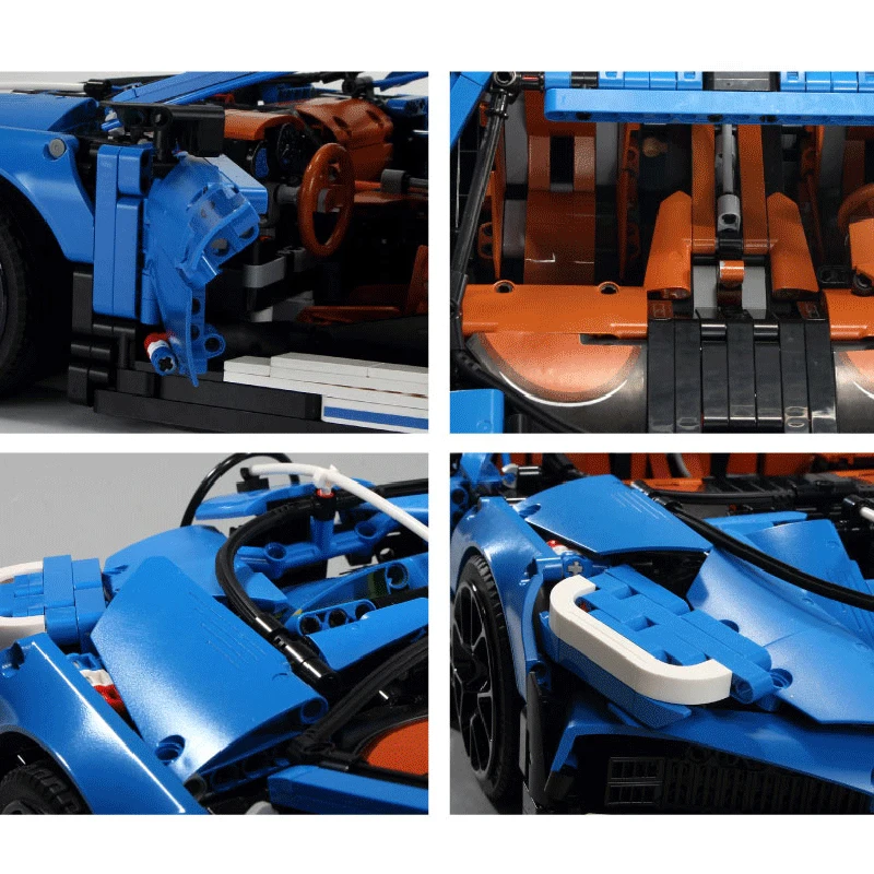 DHL 13125 Technic Car Compatible 42083 20086 Bugattied Toy Chiron Car Kid Christmas Gifts Building Blocks Bricks For Children