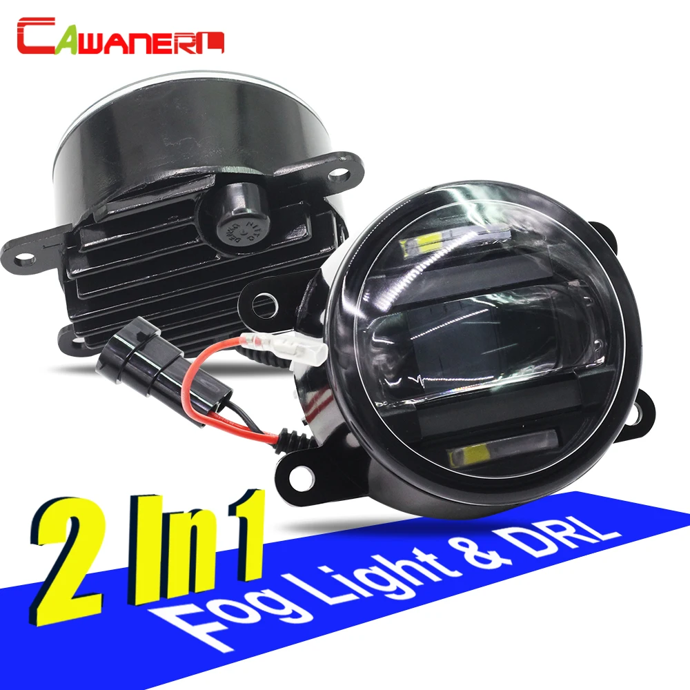 

Cawanerl For Renault Megane Laguna Scenic Logan Duster Latitude Koleos Twingo Car Styling LED Fog Light DRL Daytime Running Lamp