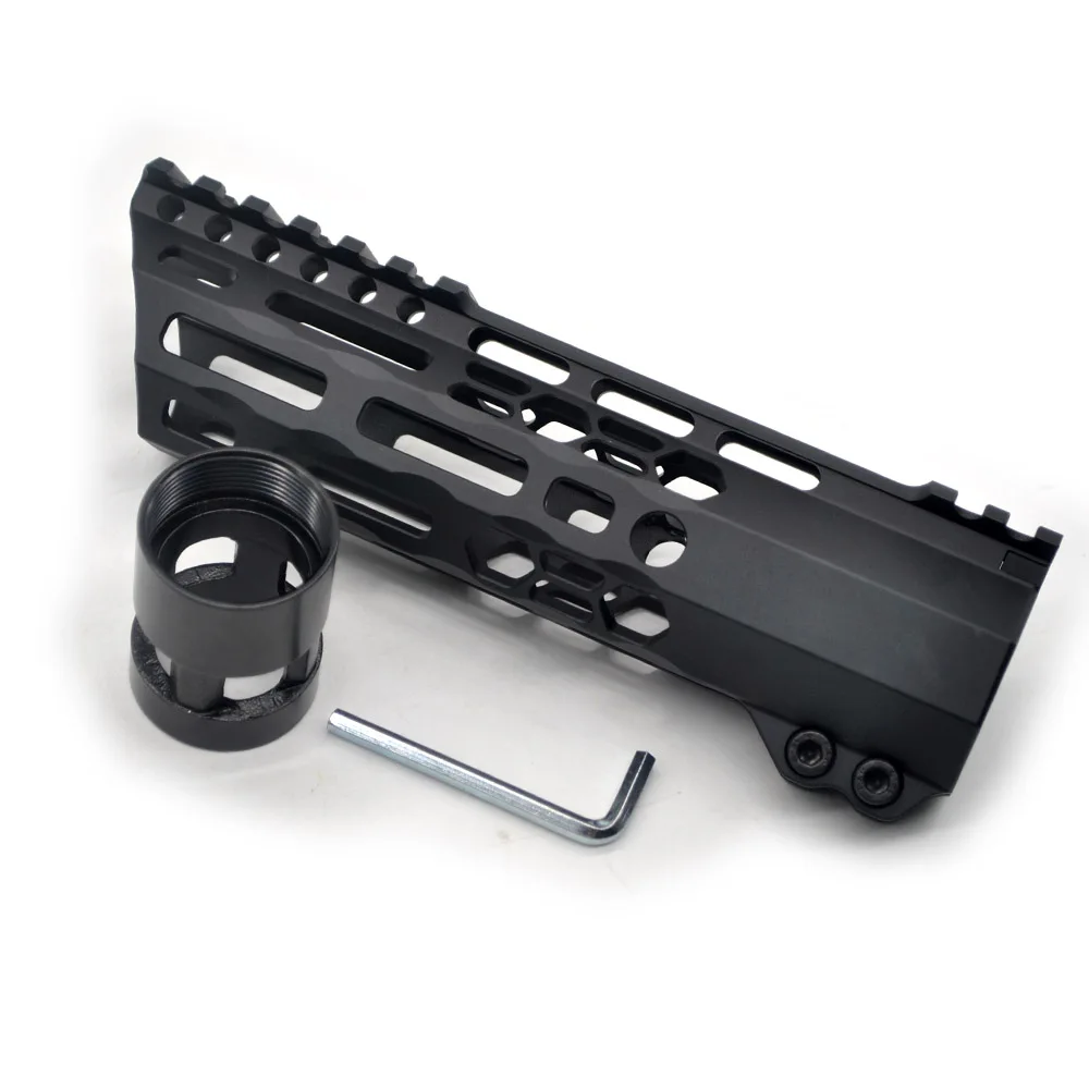 

Aplus 7'' inch Ultralight M-lok Clamping Handguard Rail Picatinny Mount System_Black Anodized Fit .223/5.56 Slant Cut New Design
