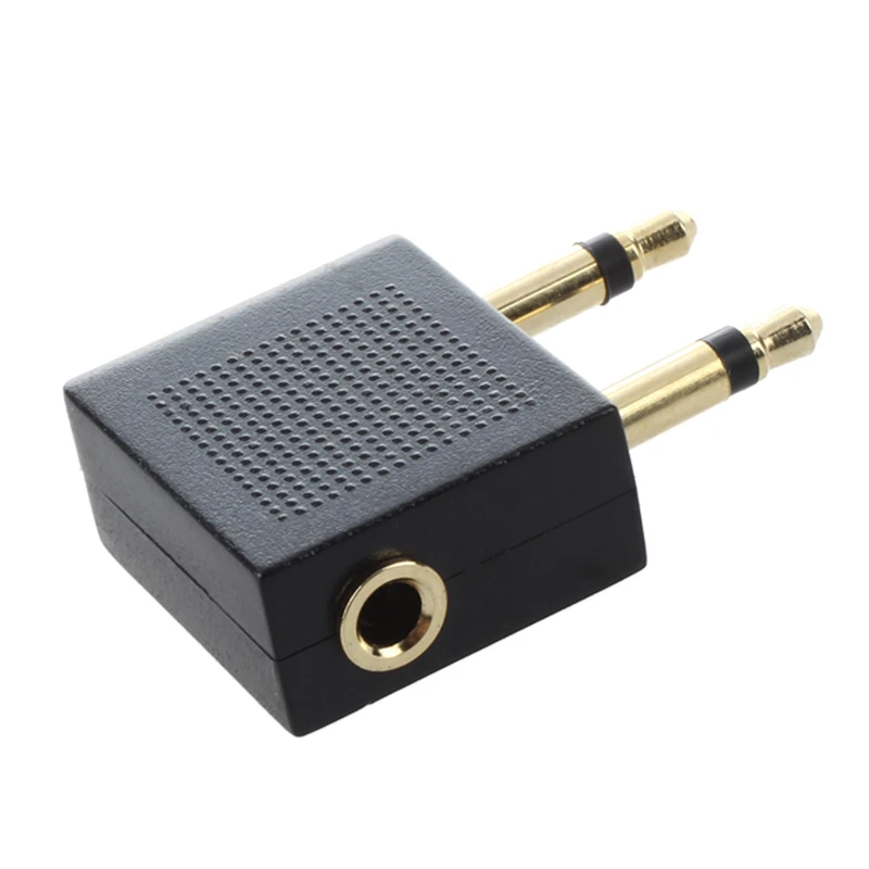 3 5 mm x 3 5 mm Aircraft Airline Travel Headphone Jack audio Adapter 2